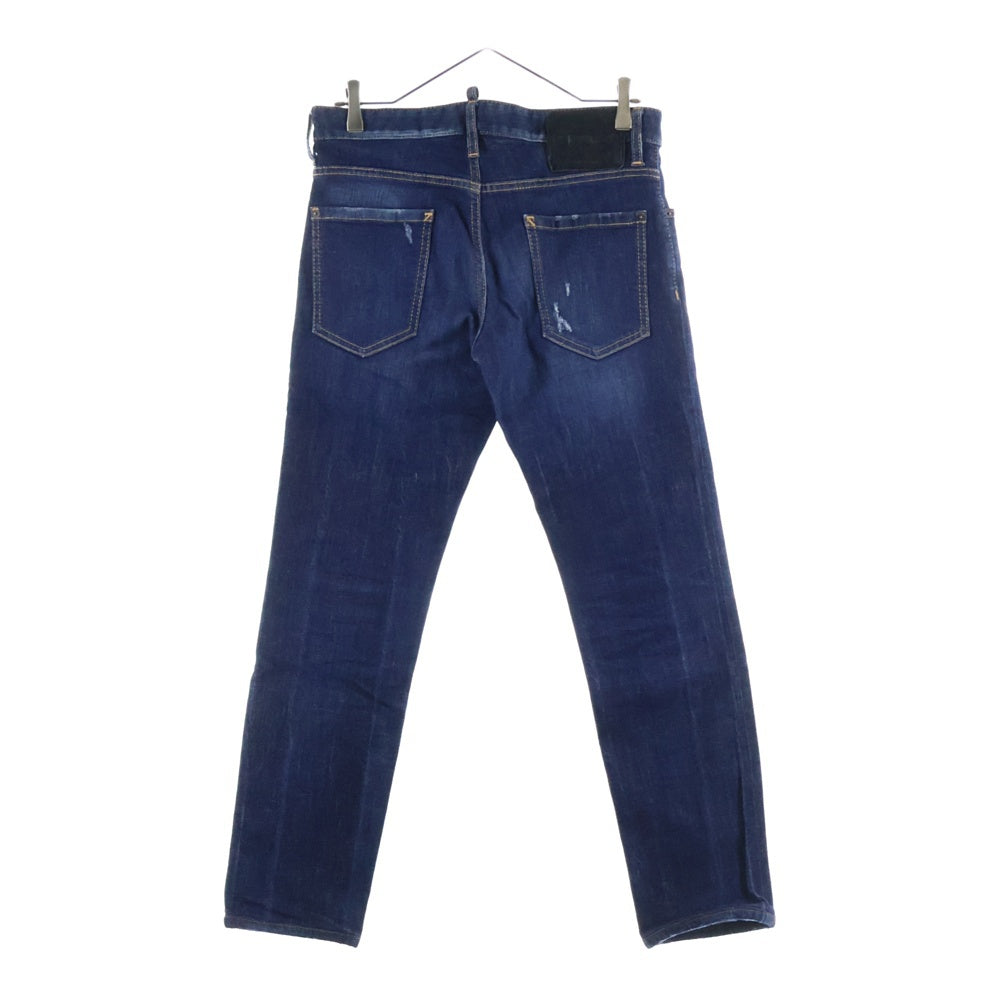 DSQUARED2(ディースクエアード) 16AW ボタンフライ ストレート スキニー スリム デニムパンツ インディゴ S71LB0215