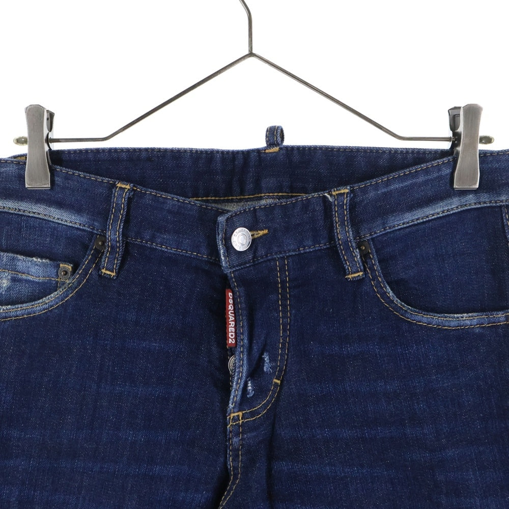 DSQUARED2(ディースクエアード) 16AW ボタンフライ ストレート スキニー スリム デニムパンツ インディゴ S71LB0215