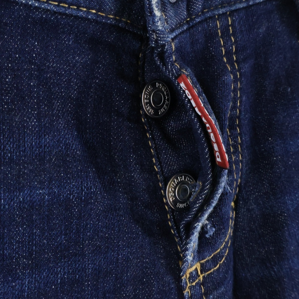 DSQUARED2(ディースクエアード) 16AW ボタンフライ ストレート スキニー スリム デニムパンツ インディゴ S71LB0215