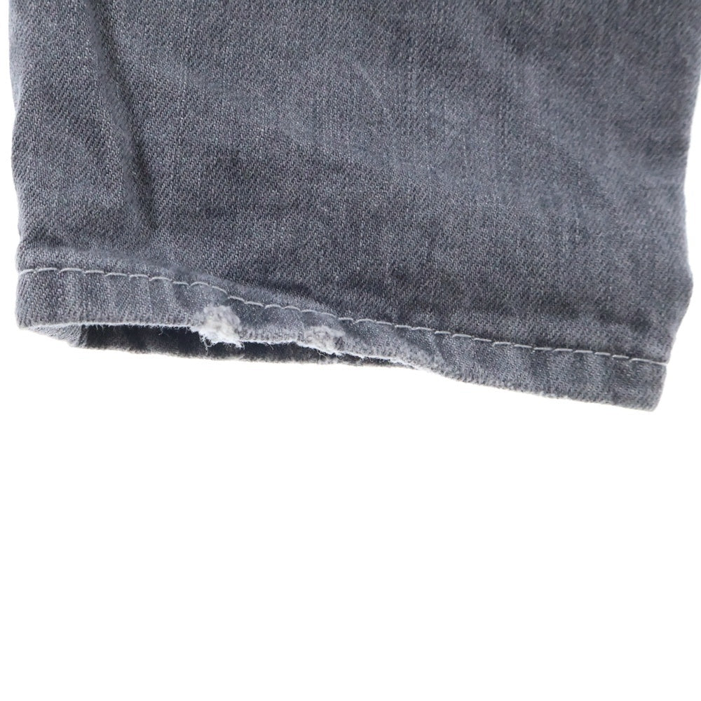 DSQUARED2(ディースクエアード) 20AW ボタンフライ ダメージ ストレート スキニー スリム デニムパンツ グレー S74LB0786