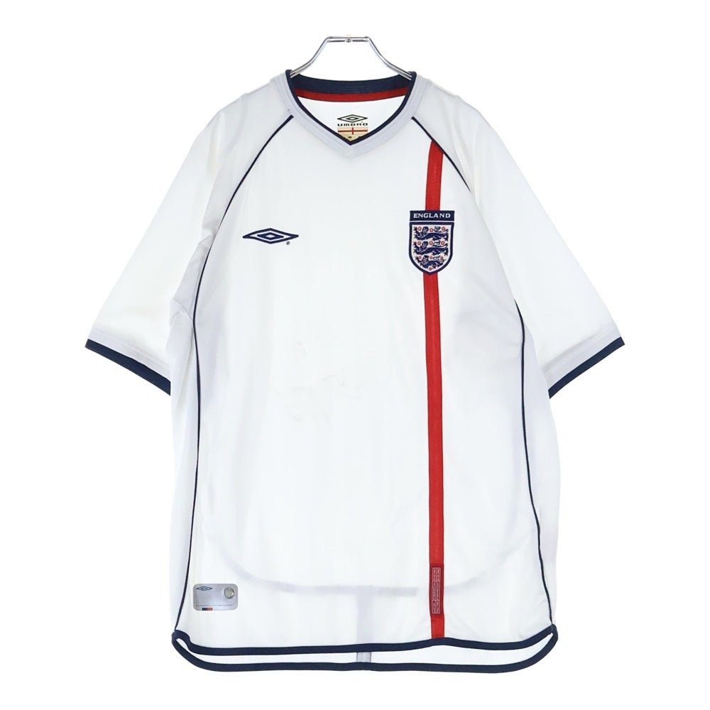 UMBRO(アンブロ) フロントロゴデザイン サイドメッシュ切り替え 半袖ゲームシャツ ホワイト