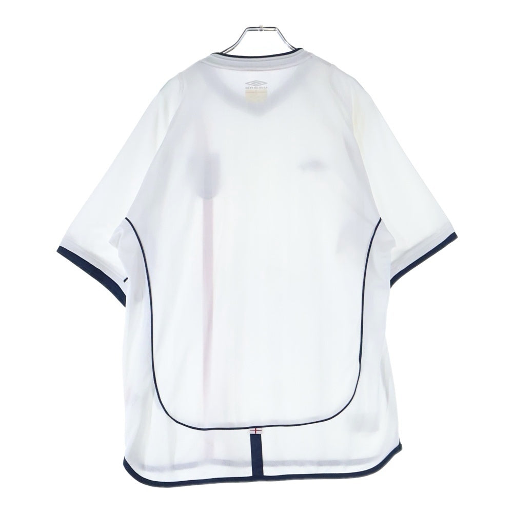 UMBRO(アンブロ) フロントロゴデザイン サイドメッシュ切り替え 半袖ゲームシャツ ホワイト