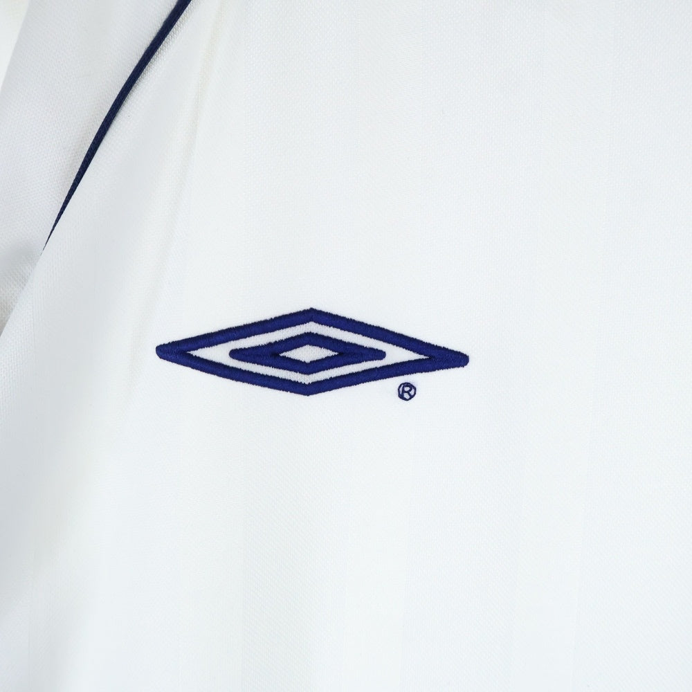 UMBRO(アンブロ) フロントロゴデザイン サイドメッシュ切り替え 半袖ゲームシャツ ホワイト