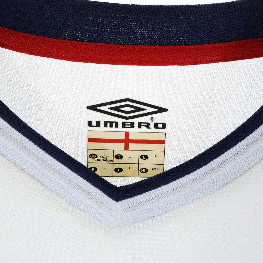 UMBRO(アンブロ) フロントロゴデザイン サイドメッシュ切り替え 半袖ゲームシャツ ホワイト