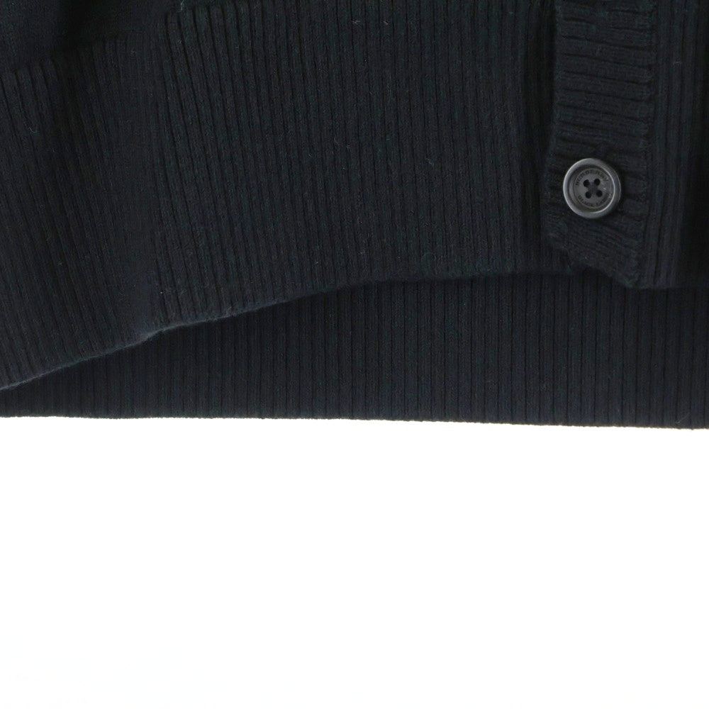 BURBERRY BLACK LABEL(バーバリー ブラックレーベル) 胸エンブロイダリーデザイン 5B ニット カーディガン ブラック D1N62-312-09