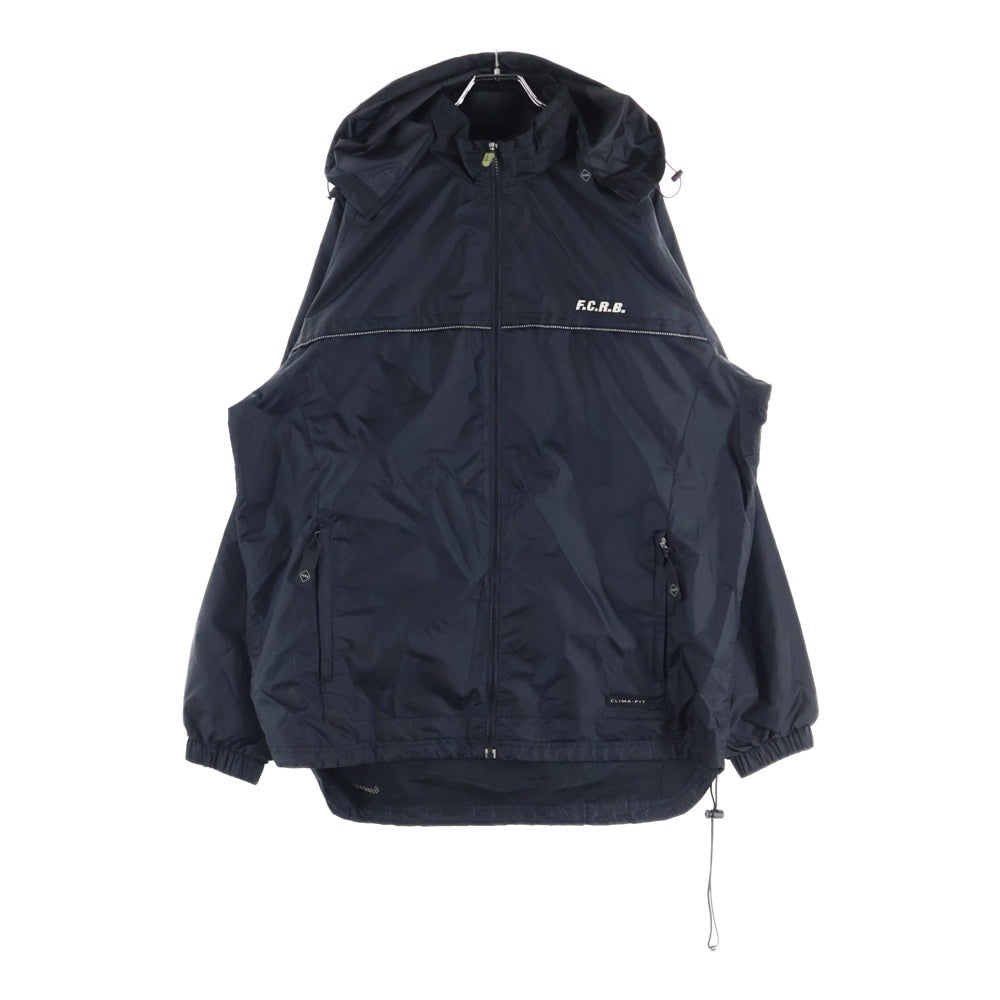 NIKE(ナイキ) ×F.C.R.B. エフシーアールビー 胸ロゴデザイン マルチポケット フーデッド ジップアップ ナイロンジャケット ブラック F0 MAS