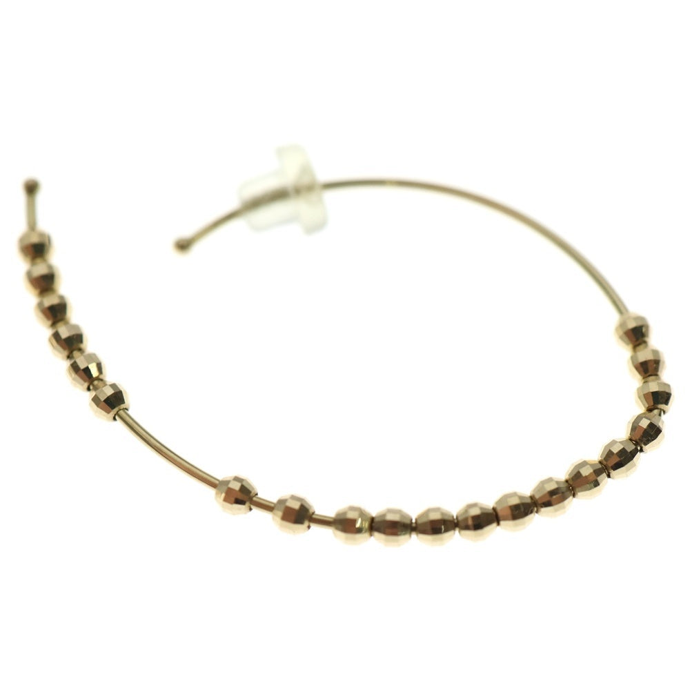 MIZUKI(ミズキ) 14KYG バナナフープ カットビーズ ピアス イエローゴールド レディース