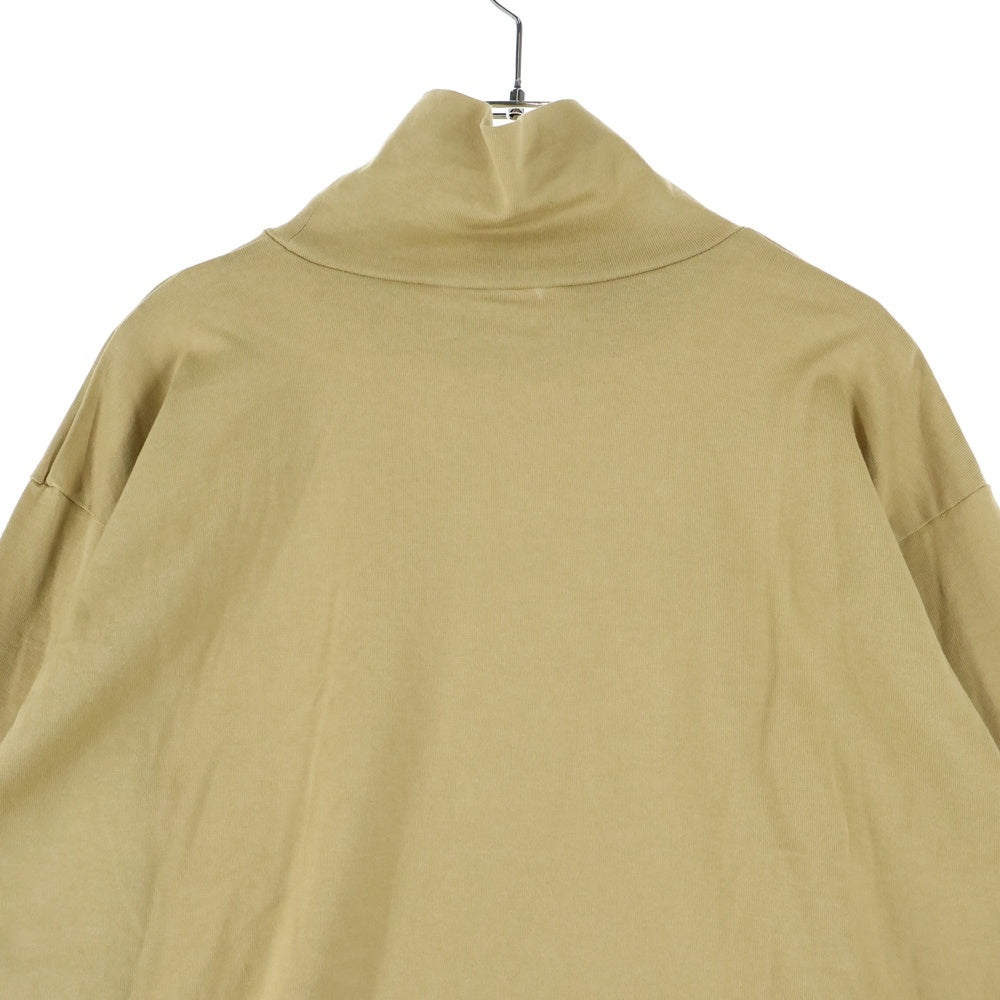 AURALEE(オーラリー) 21AW LUSTER PLAITING HI NECK L/S TEE ラスタープレーティング ハイネック長袖カットソー ベージュ A21AP02GT