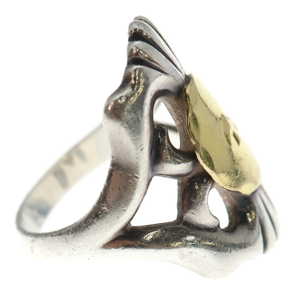 goro's(ゴローズ) 大メタル付きキャストリング シルバー/ゴールド