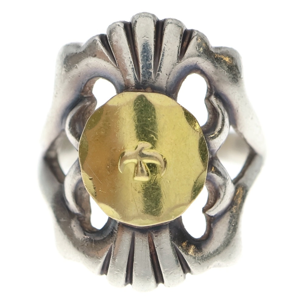 goro's(ゴローズ) 大メタル付きキャストリング シルバー/ゴールド