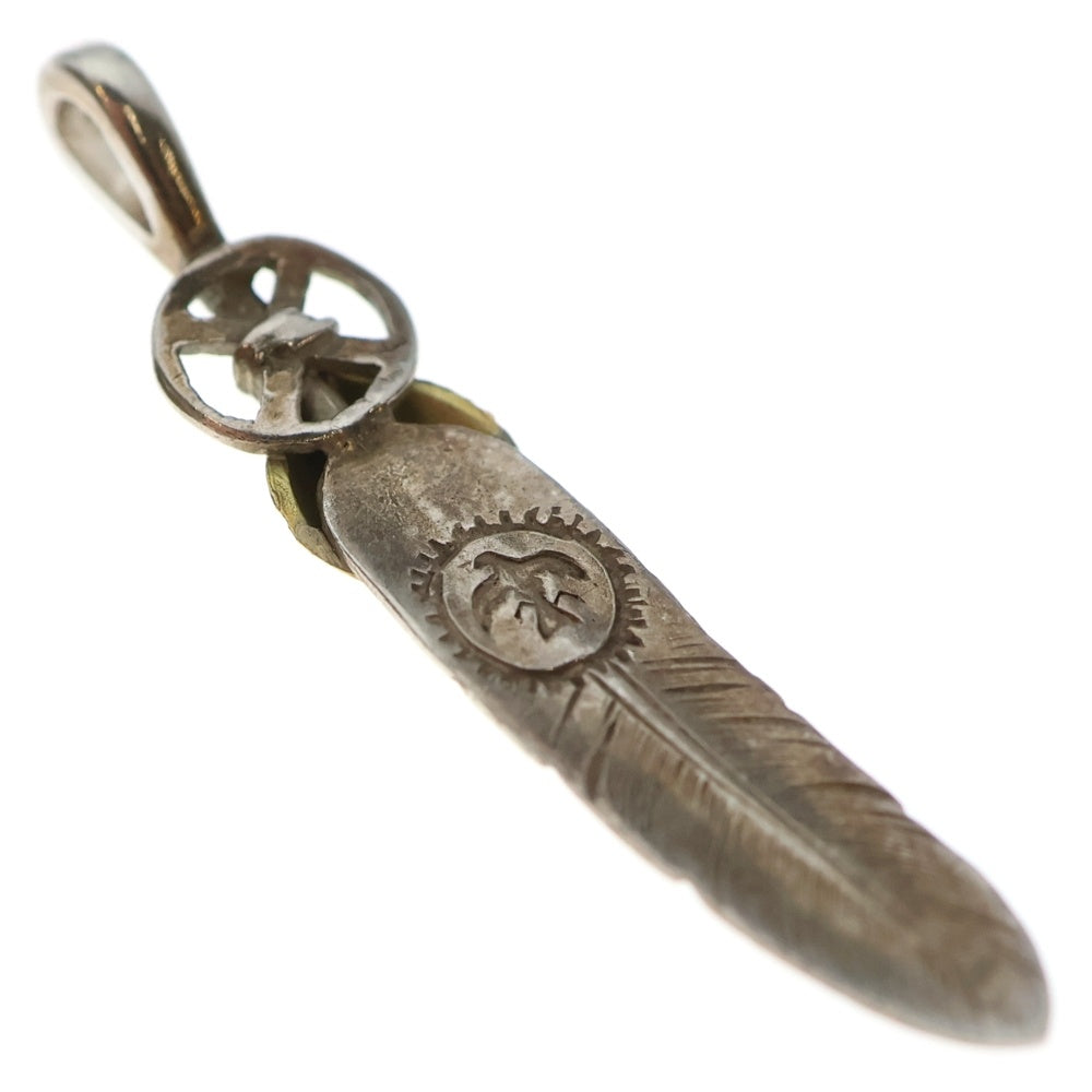 goro's(ゴローズ) ハートホイールフェザー中 ペンダントトップ シルバー/ゴールド