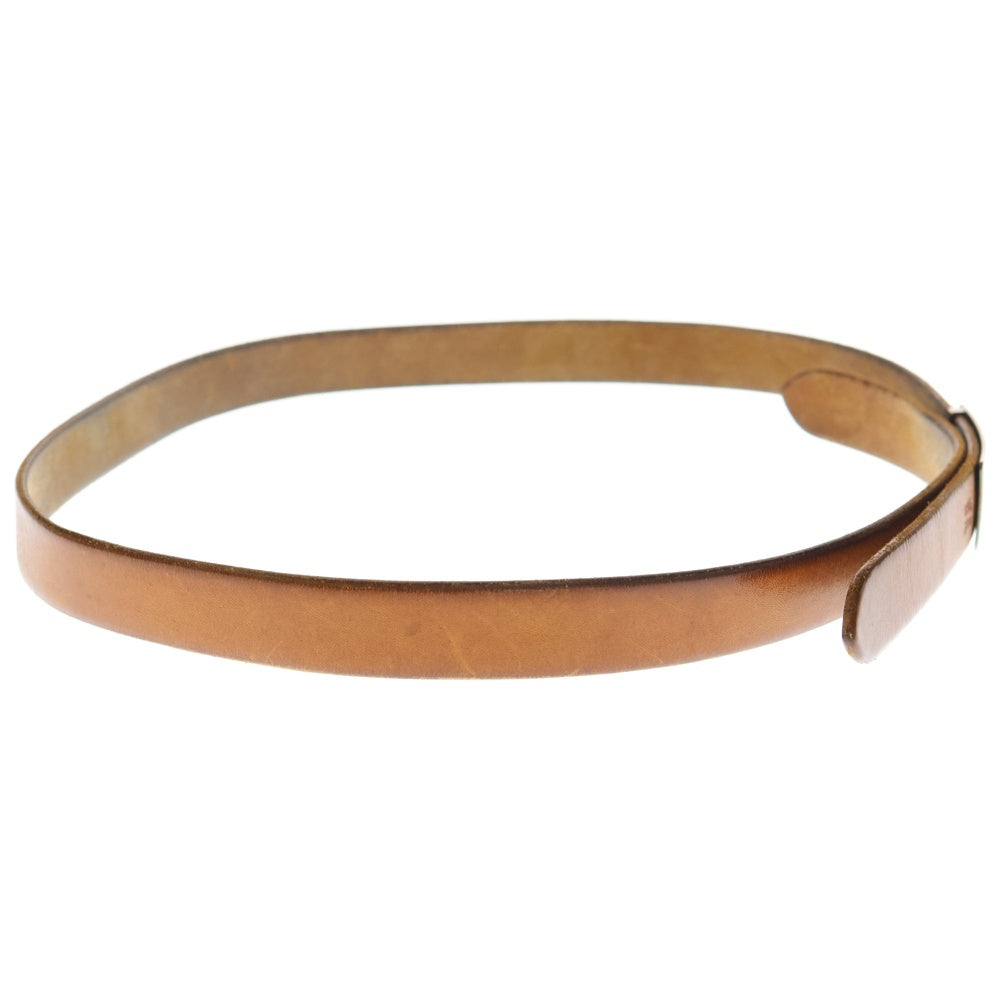 goro's(ゴローズ) 3cm固定式印台ずれ角バックルレザーベルト シルバー