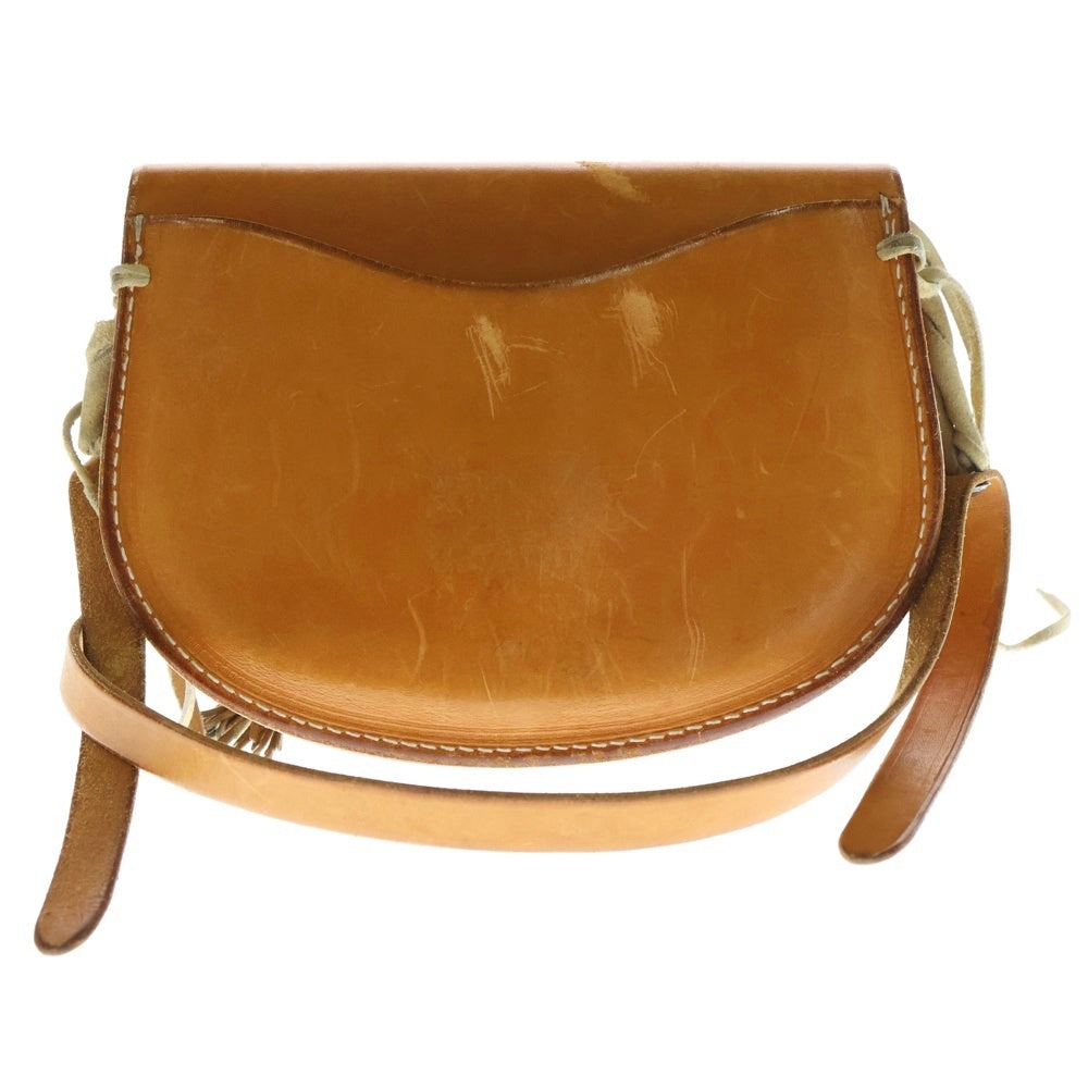 goro's(ゴローズ) SVコンチョ メタル付きコーンカスタム バケットバッグ サドルレザー ブラウン