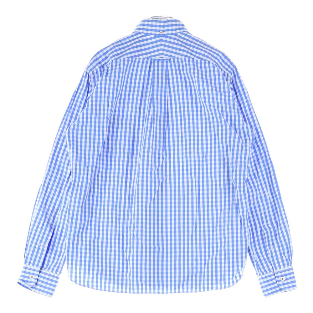 COMME des GARCONS HOMME(コムデギャルソンオム) 12AW AD2012 チェック ボタンダウン 長袖 シャツ ブルー HJ‐B028
