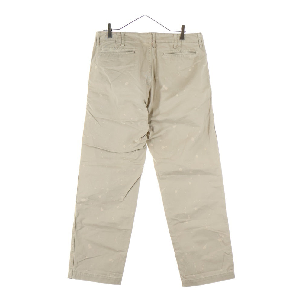 COMME des GARCONS HOMME(コムデギャルソンオム) 13SS AD2012 ブリーチ加工 チノ ワークパンツ ベージュ HK‐P044
