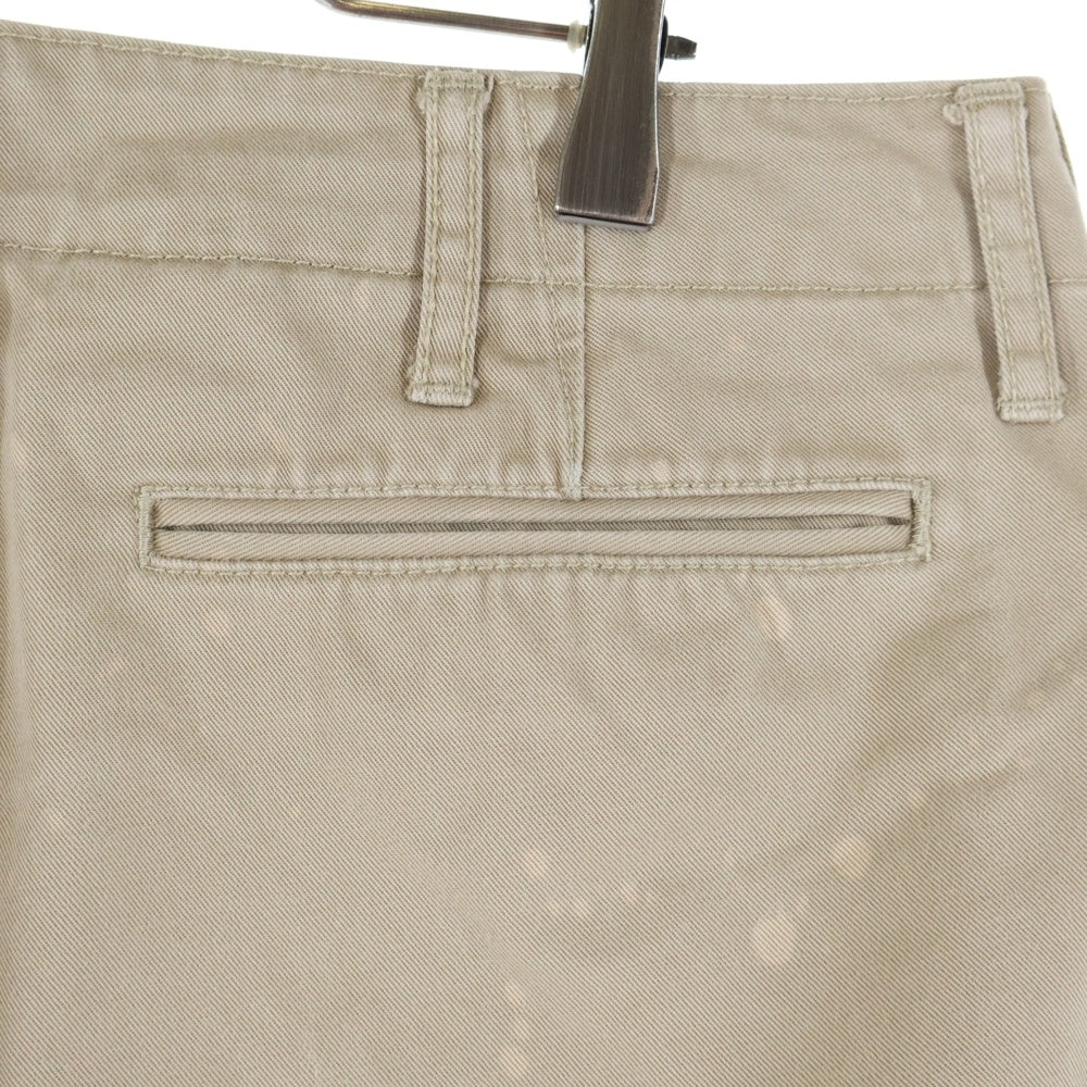 COMME des GARCONS HOMME(コムデギャルソンオム) 13SS AD2012 ブリーチ加工 チノ ワークパンツ ベージュ HK‐P044