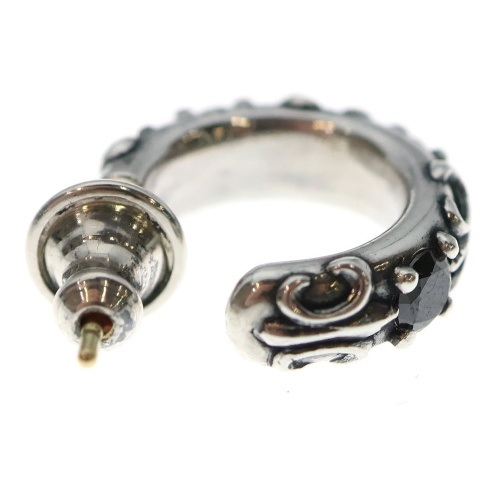 Justin Davis(ジャスティンデイヴィス) ストーン フープ ピアス シルバー