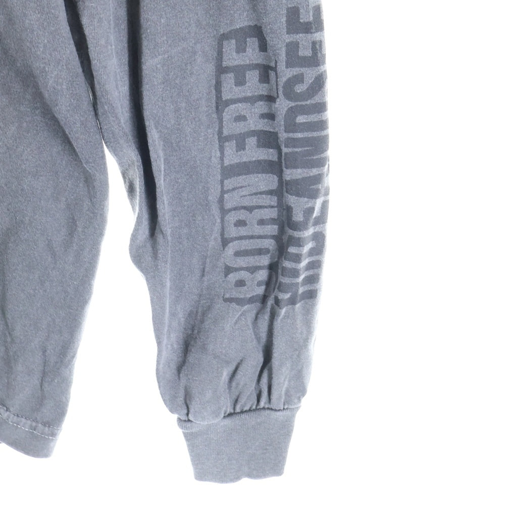 Hideandseek(ハイドアンドシーク) ジーザス キリスト アーム ロゴ リント 長袖 カットソー Tシャツ グレー