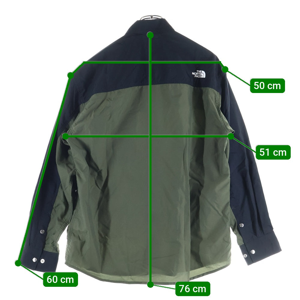 THE NORTH FACE(ザノースフェイス) L/S Nuptse Shirt ロングスリーブ ヌプシシャツ カーキ NR11961