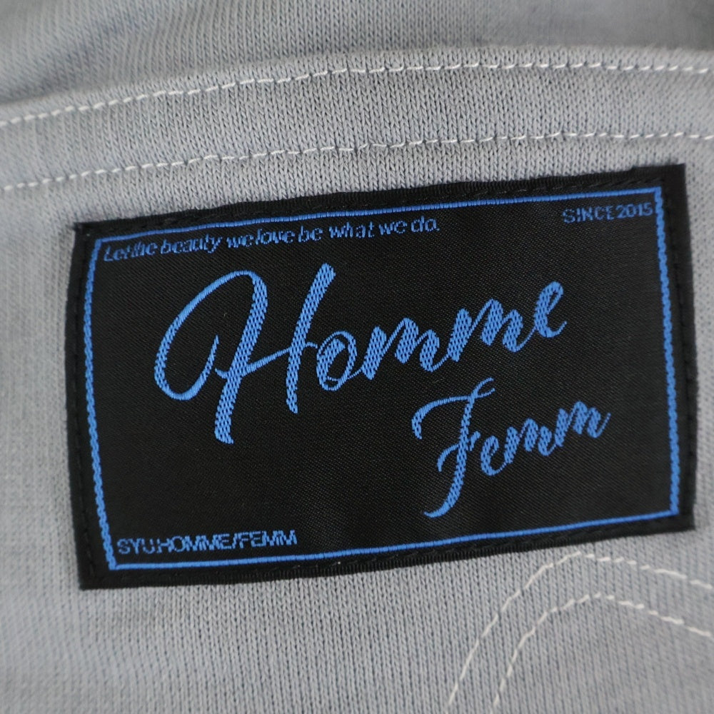 SYU.HOMME/FEMM(シュウ オム フェム) NU SWEAT PANTS ニュー リブジップアップ スウェットパンツ H22ss-17