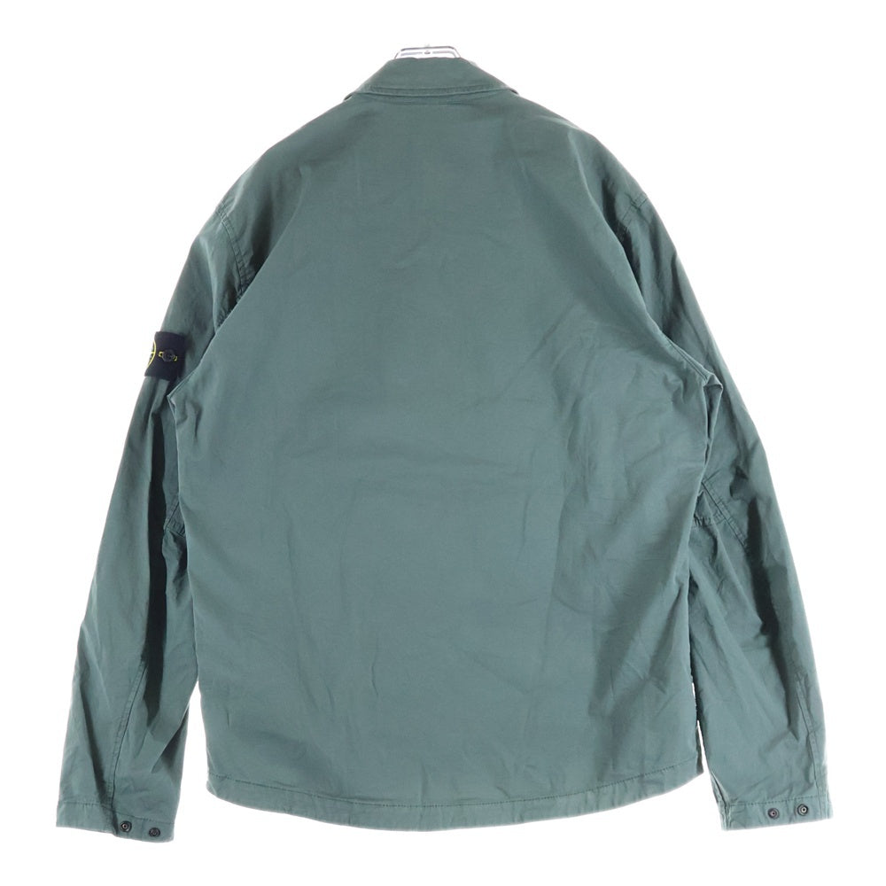 STONE ISLAND(ストーンアイランド) OVERSHIRT オーバーシルエット ロゴパッチ ジップアップジャケット カーキ 801510210