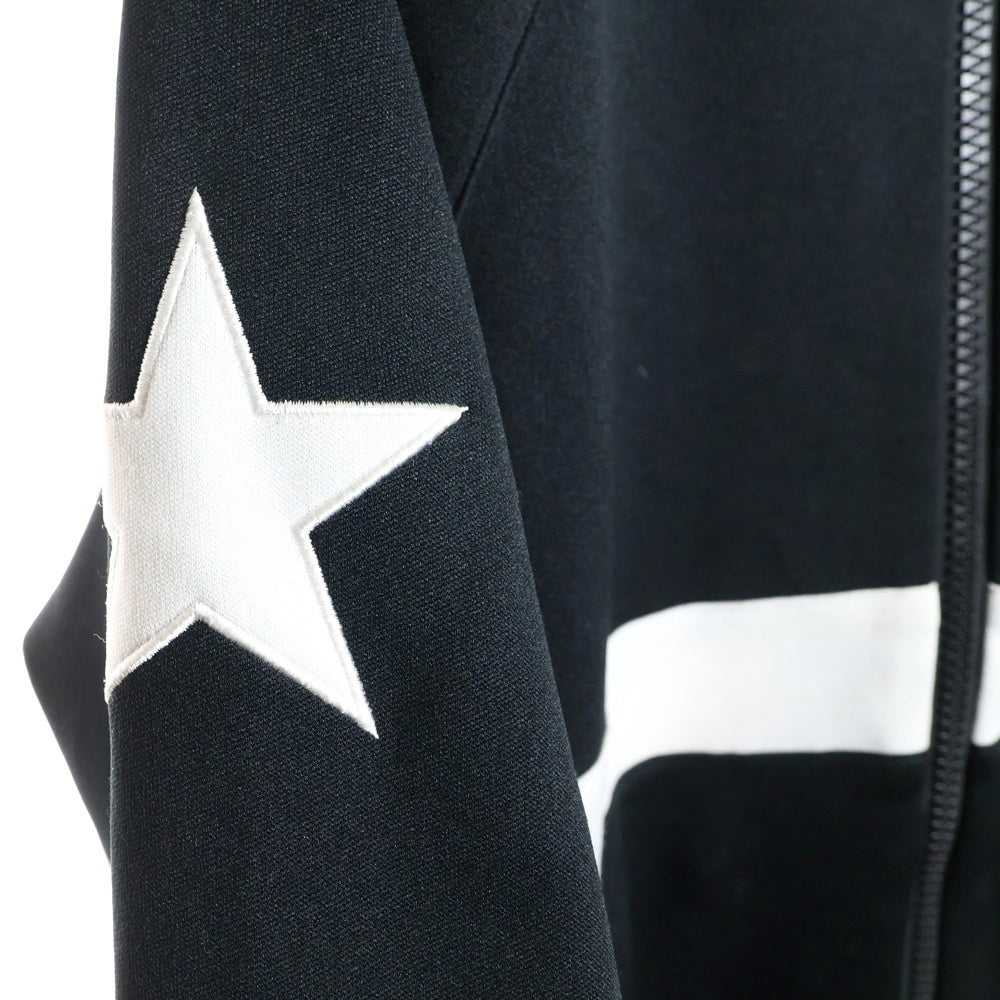 SOPHNET.(ソフネット) ロングスリーブ スターエンブロイダリー ジップアップジャケット ブラック/ホワイト SOPH-189034