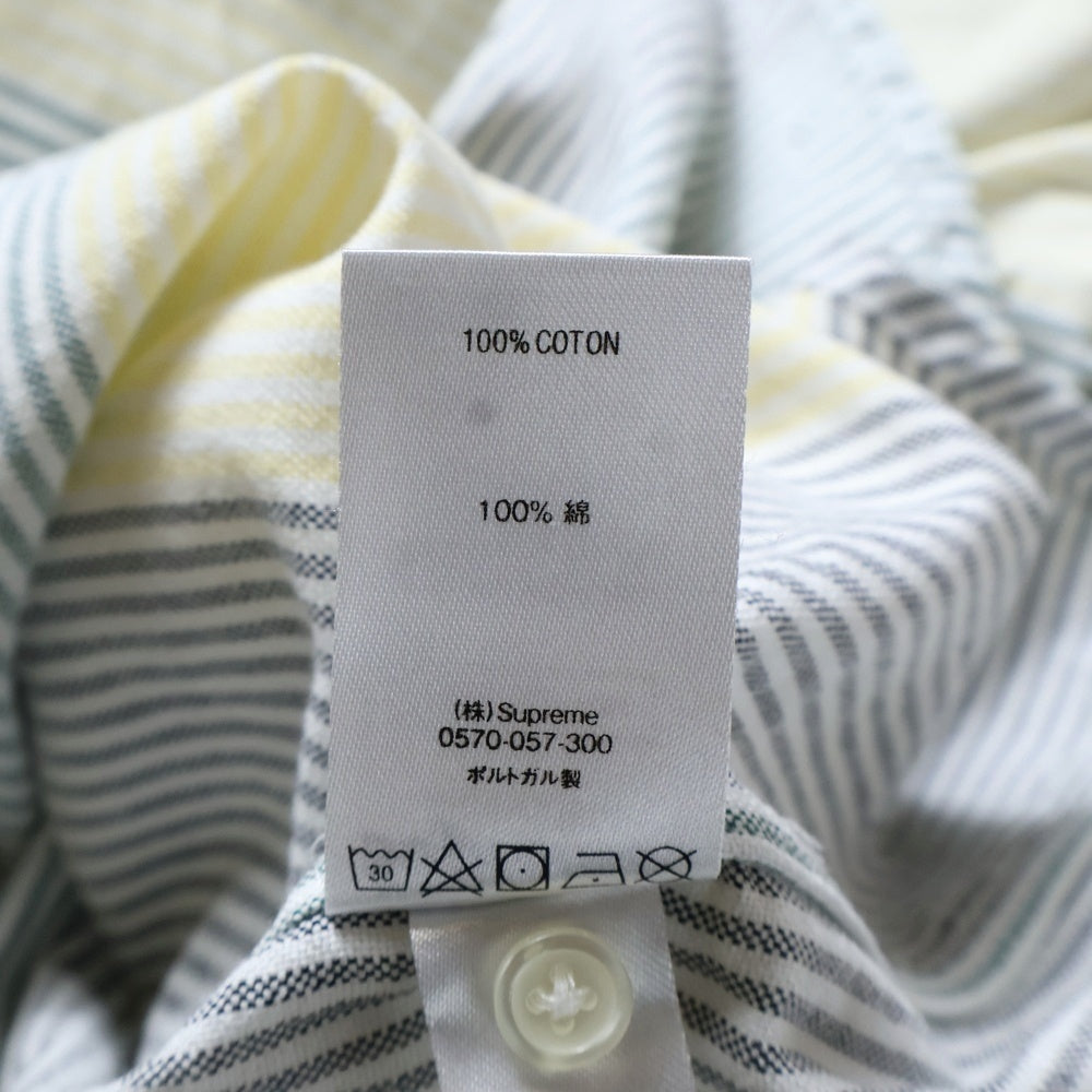 SUPREME(シュプリーム) 20SS Oxford Shirt クラシックロゴ ストライプ柄 オックスフォード 長袖 ボタンダウンシャツ マルチカラー