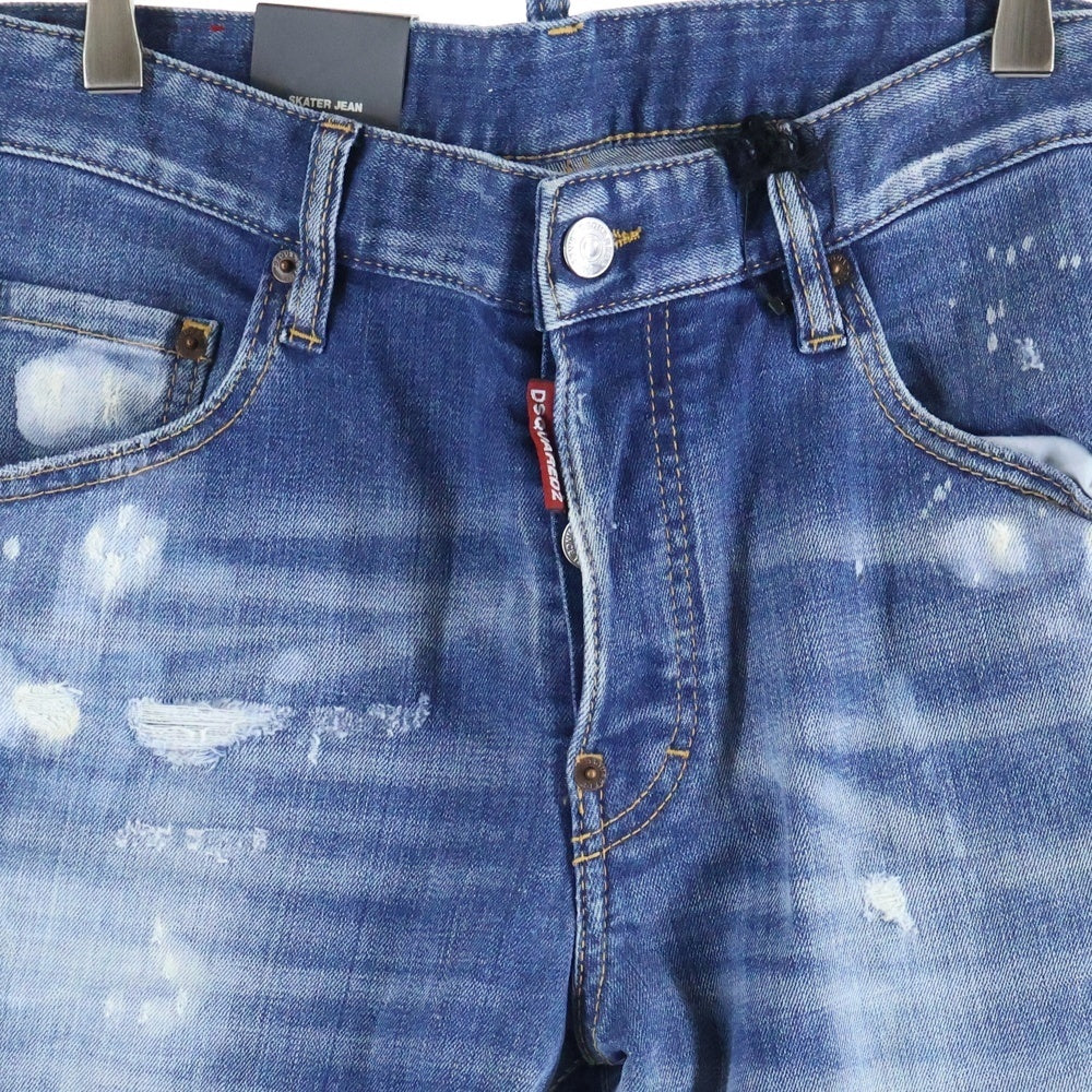 DSQUARED2(ディースクエアード) 20SS SKATER JEAN スケータージーン クラッシュ加工デニムパンツ インディゴ S71LB0720 S306664