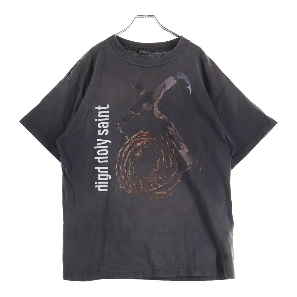 SAINT MICHAEL(セントマイケル) 22SS TEE ANCHOR アンカープリント クルーネック半袖Tシャツカットソー チャコールグレー SM-S22-0000-009