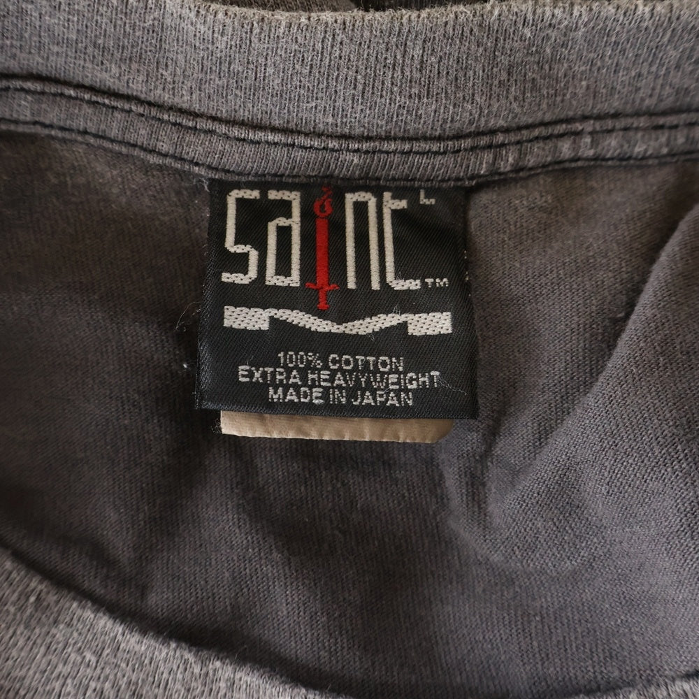 SAINT MICHAEL(セントマイケル) 22SS TEE ANCHOR アンカープリント クルーネック半袖Tシャツカットソー チャコールグレー SM-S22-0000-009