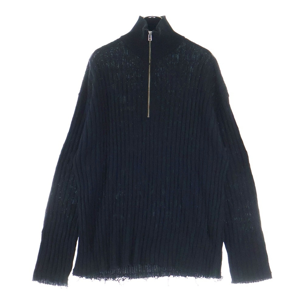 BASICKS(ベイシックス) ハーフジップ ニット セーター ブラック S0-0807