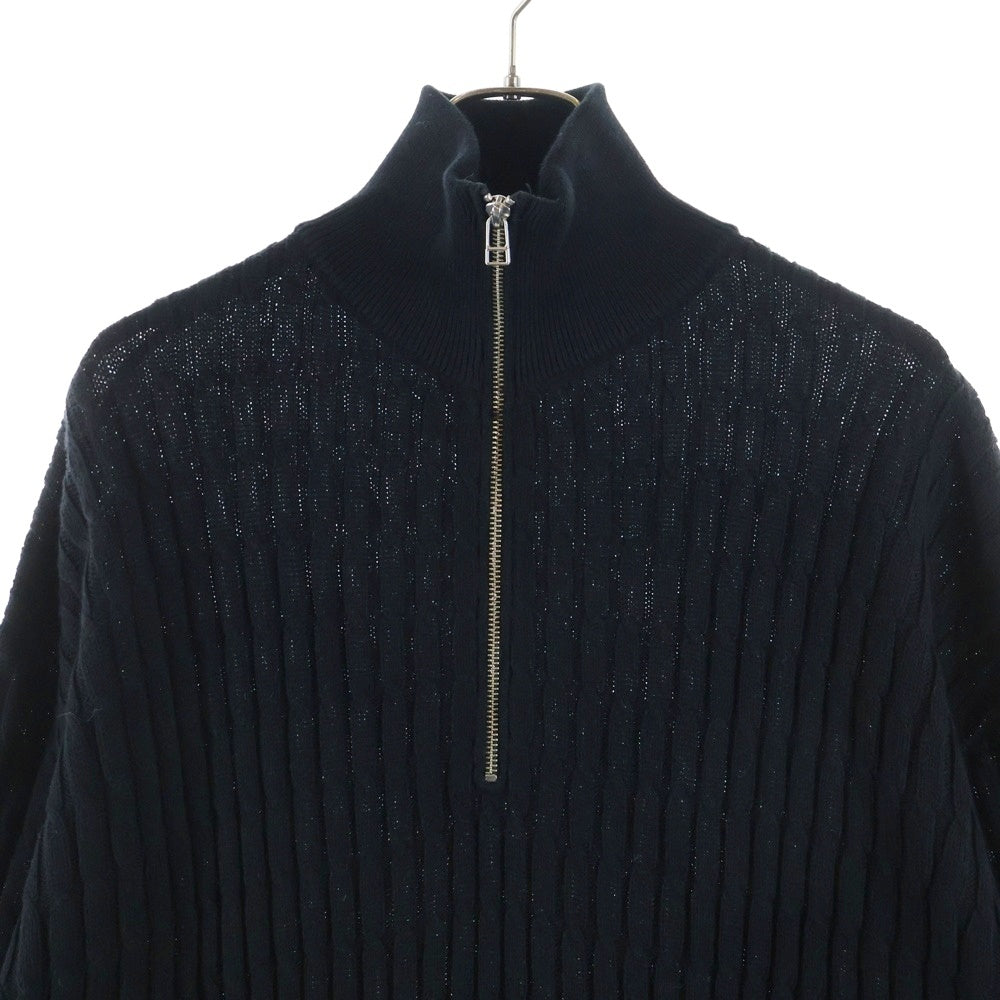 BASICKS(ベイシックス) ハーフジップ ニット セーター ブラック S0-0807