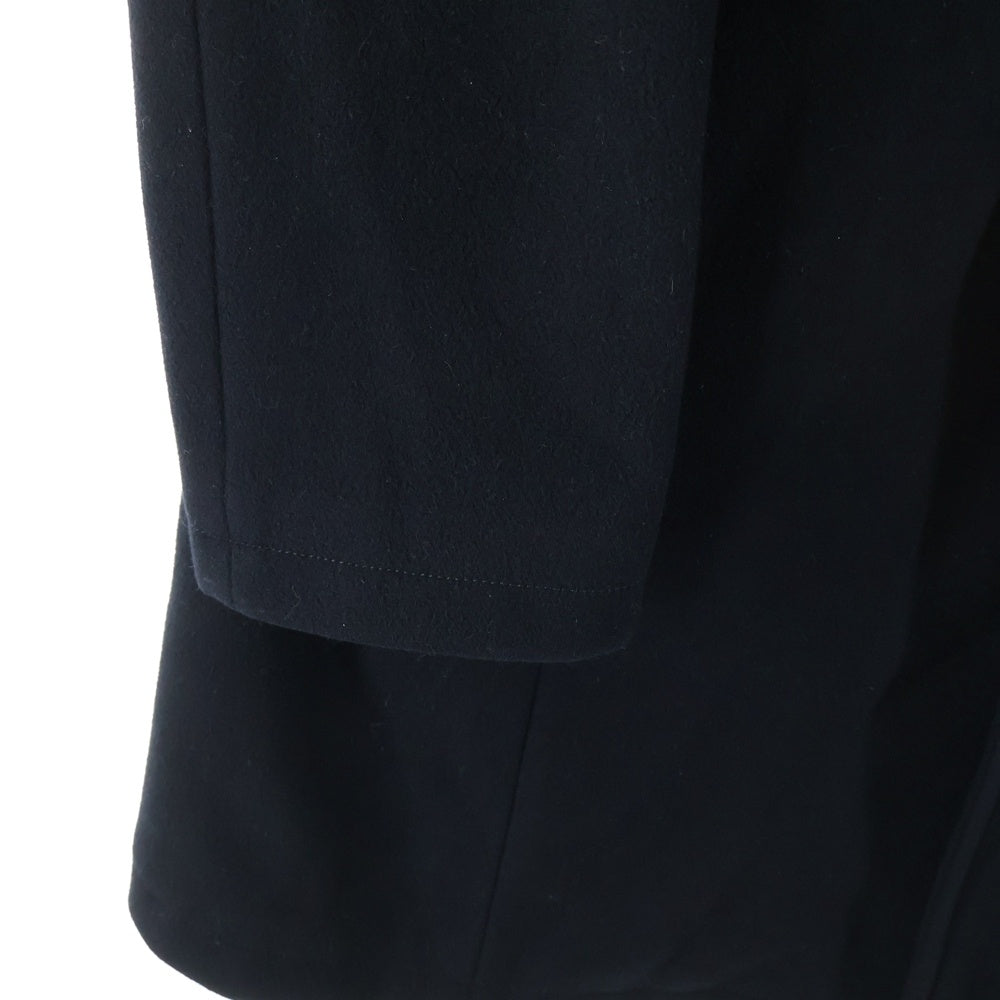 JIL SANDER(ジルサンダー) スナップボタン フーデッド メルトンウール シングルコート ジャケット ネイビー