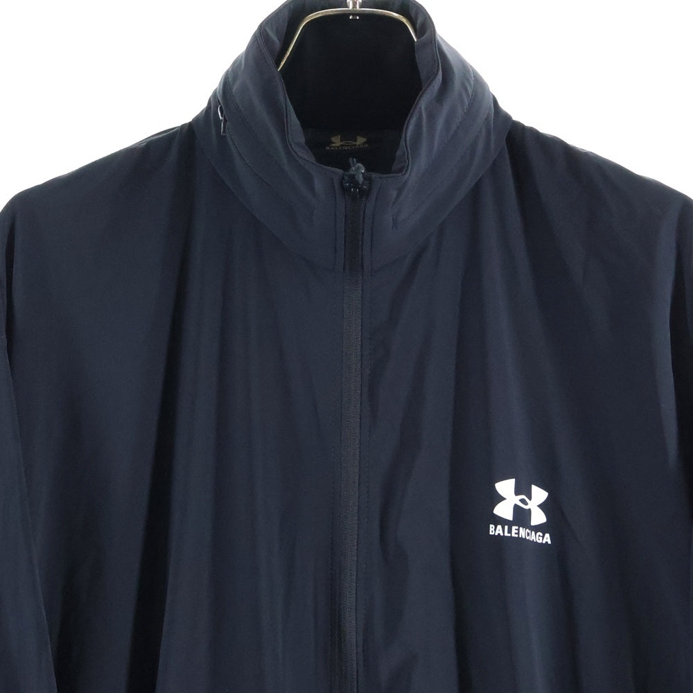 BALENCIAGA(バレンシアガ) 25SS ×UNDER ARMOUR WINDBREAKER HOODED JACKET アンダーアーマー ウインドブレーカー フーデッドジャケット ブラック 814127 TQO35