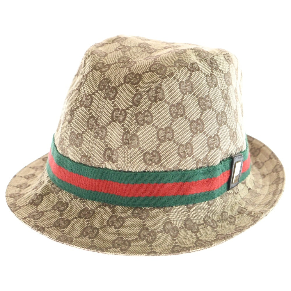 GUCCI(グッチ) GGパターン バケットハット 帽子 ベージュ