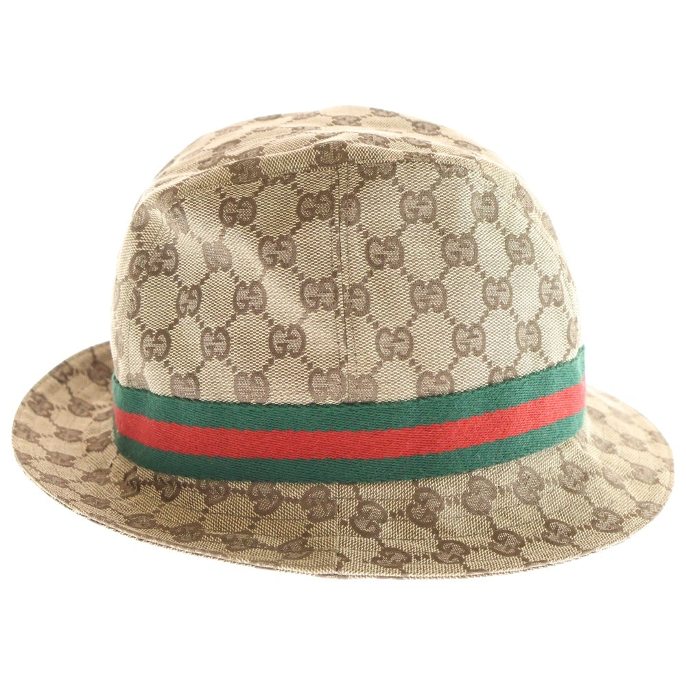 GUCCI(グッチ) GGパターン バケットハット 帽子 ベージュ