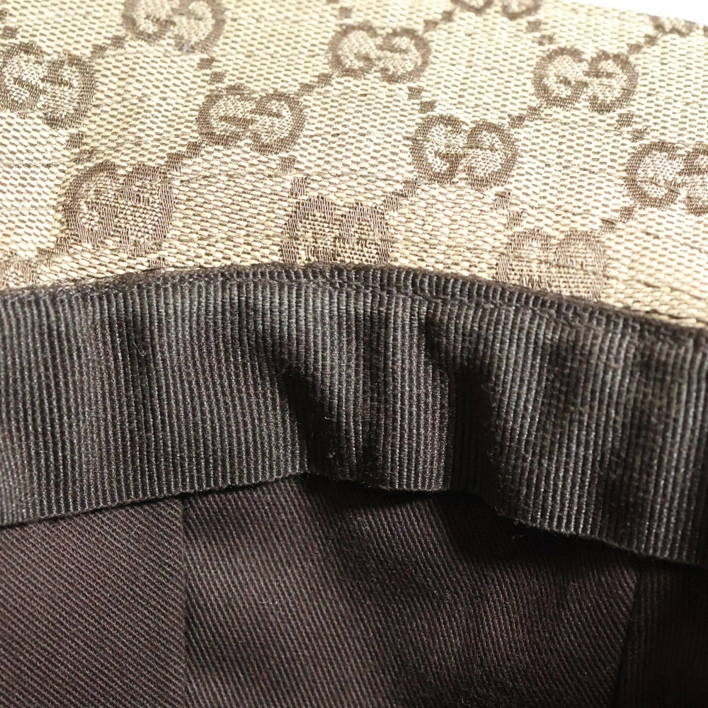 GUCCI(グッチ) GGパターン バケットハット 帽子 ベージュ