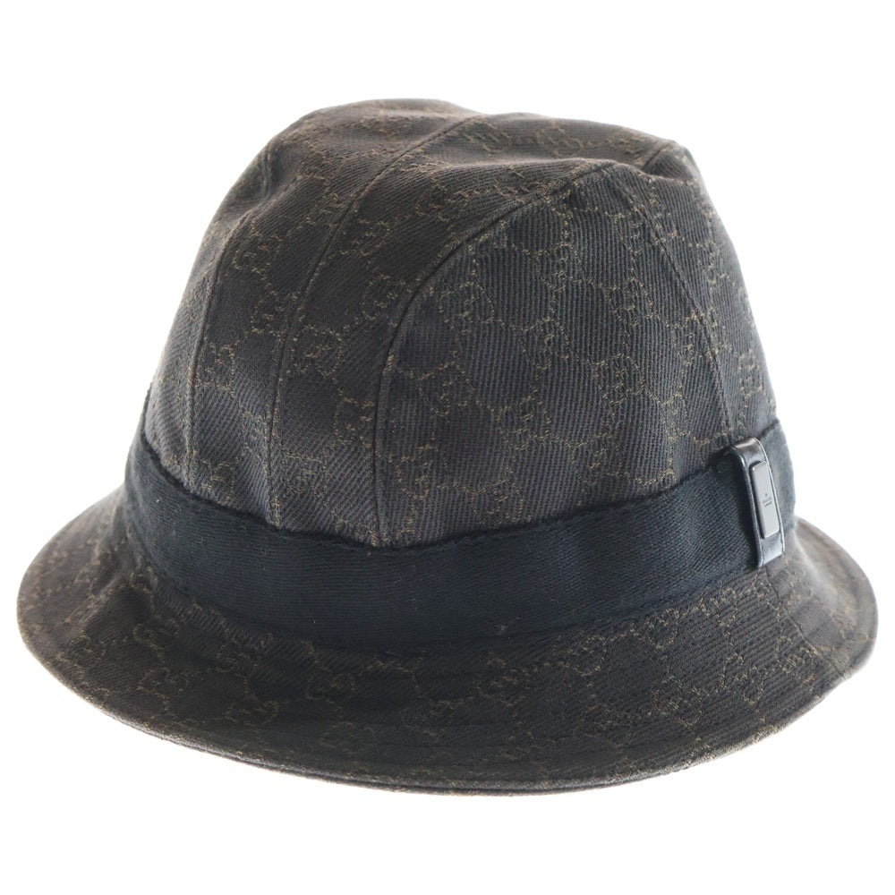 GUCCI(グッチ) GGパターン バケットハット 帽子 ブラウン