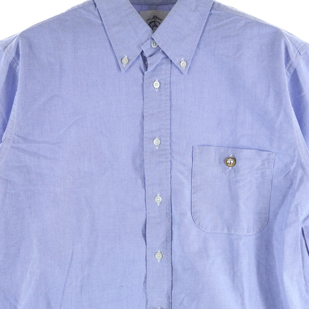 BROOKS BROTHERS(ブルックス ブラザーズ) ハーフボタン 半袖 プルオーバー シャツ ブルー