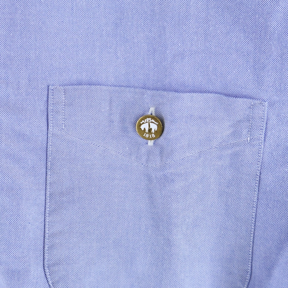 BROOKS BROTHERS(ブルックス ブラザーズ) ハーフボタン 半袖 プルオーバー シャツ ブルー