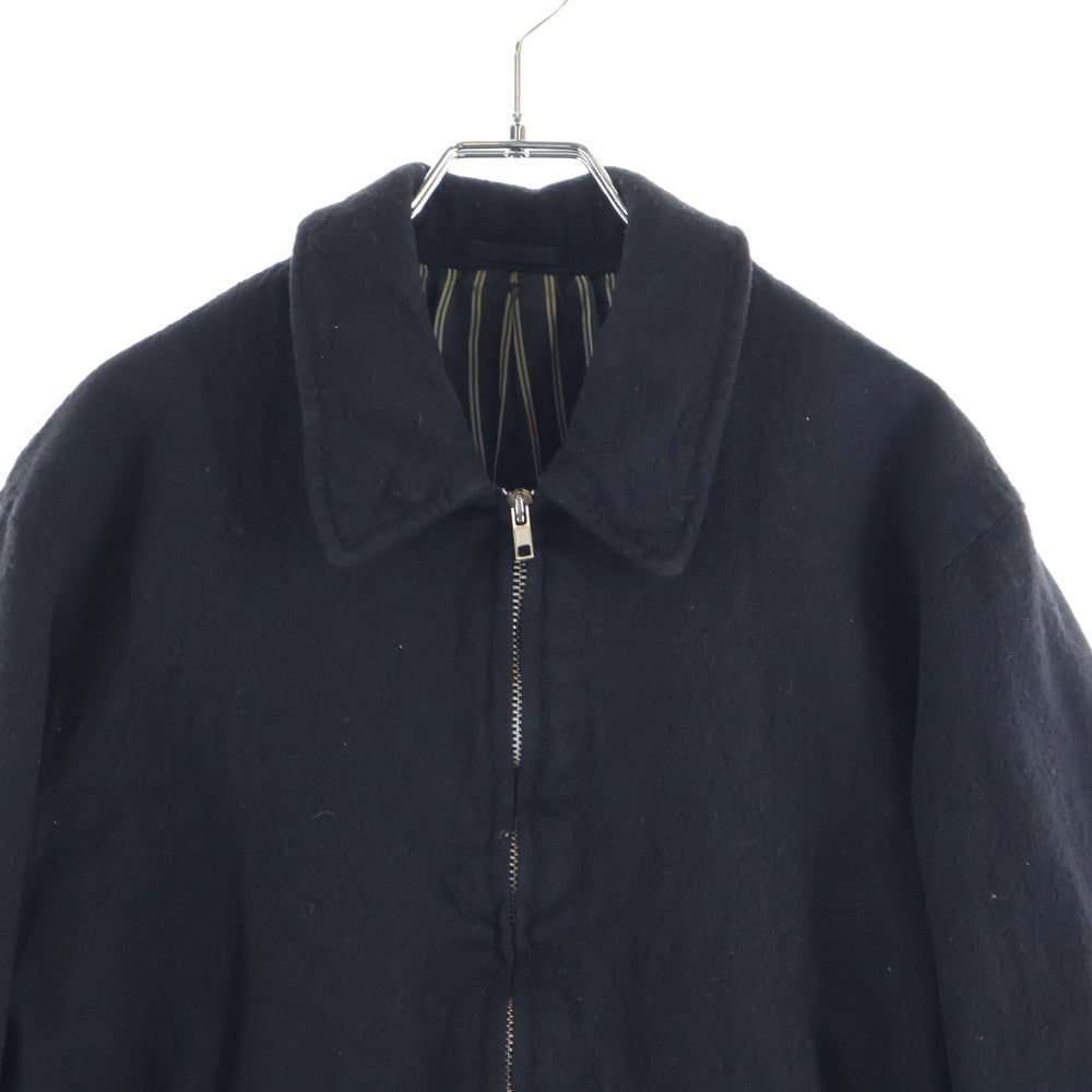 COMME des GARCONS HOMME(コムデギャルソンオム) AD2003 ウール縮 ジップアップ ジャケット ブラック HL‐J072