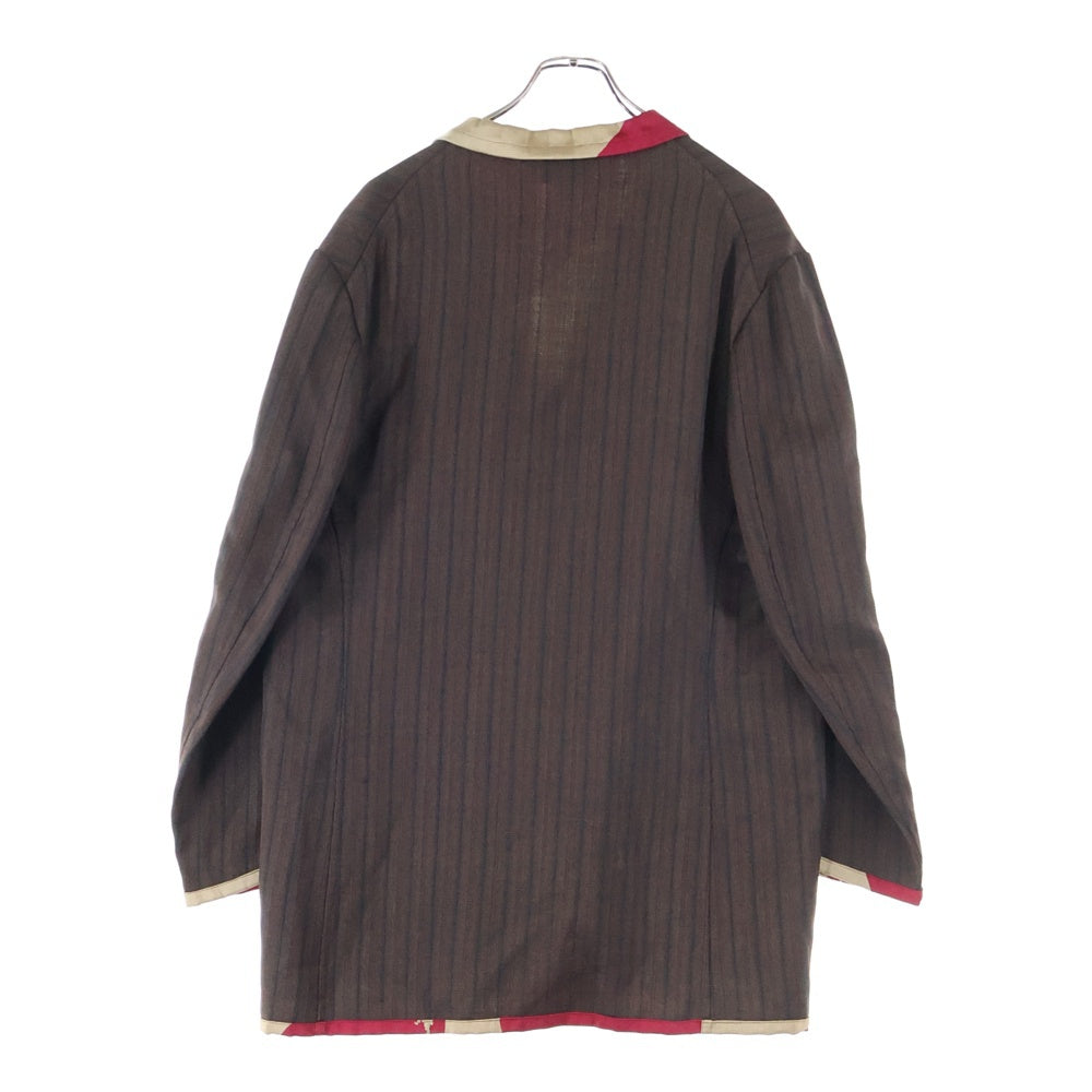 COMME des GARCONS HOMME PLUS(コムデギャルソンオムプリュス) AD2001 リバーシブル 3B レーヨン テーラードジャケット ブラウン PJ-10073L