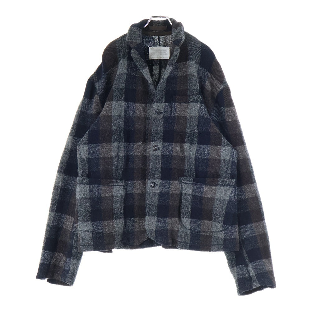 kolor(カラー) 10AW ブロックチェック スーパーストレッチツイードウールジャケット マルチカラー 10WCM-J04103