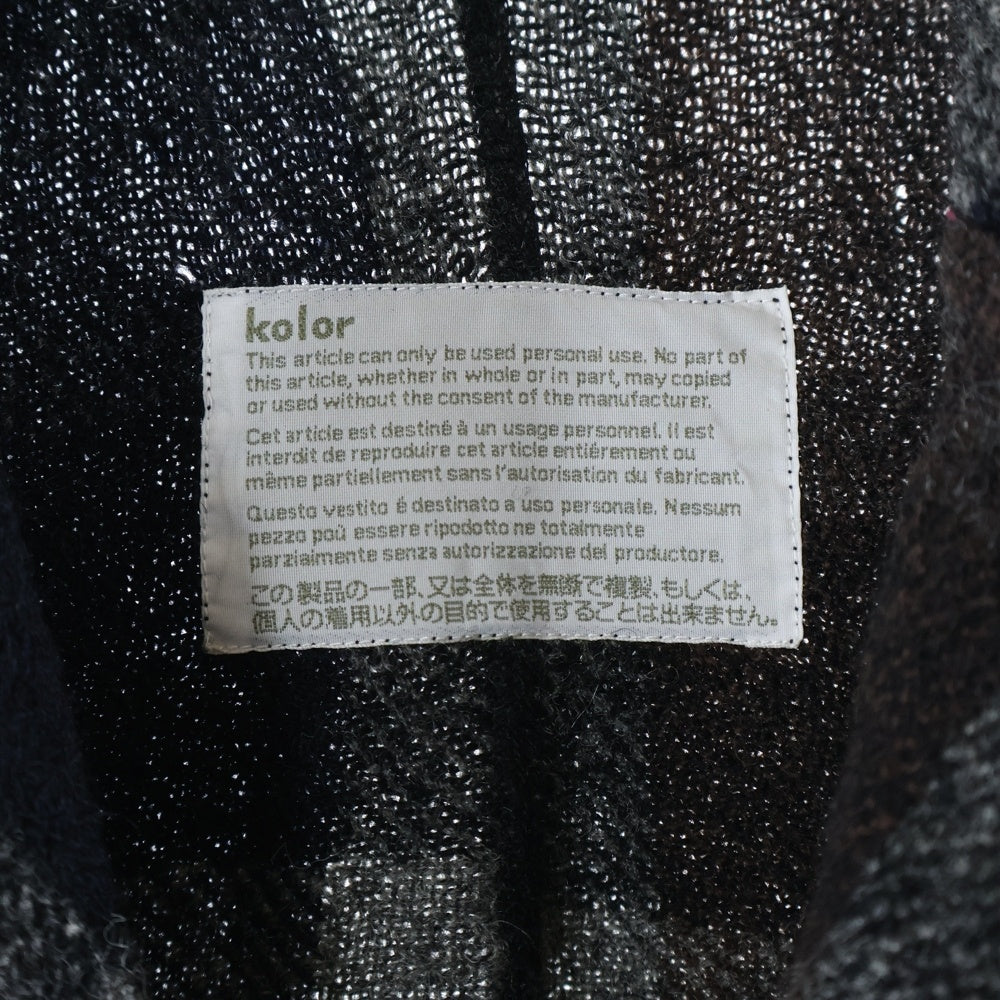 kolor(カラー) 10AW ブロックチェック スーパーストレッチツイードウールジャケット マルチカラー 10WCM-J04103