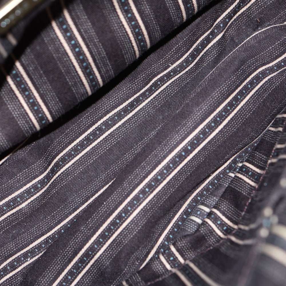 MARC BY MARC JACOBS(マーク バイ マーク ジェイコブス) ロゴデザインプレート ステッチデザイン レザー ハンドバッグ ブラウン