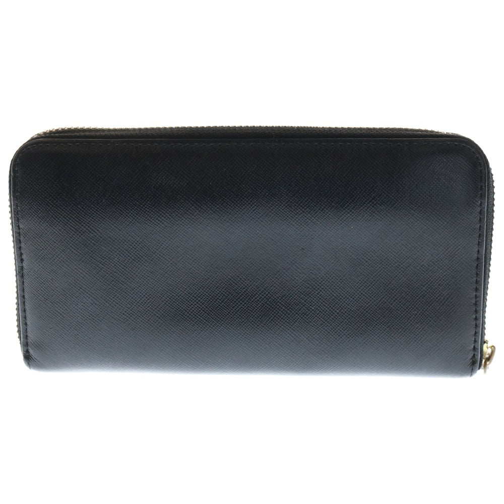 TORY BURCH(トリー バーチ) ロゴデザインプレート レザー ロングウォレット 長財布 ブラック