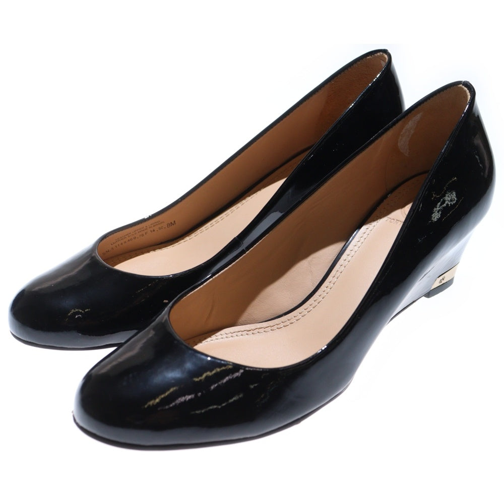TORY BURCH(トリー バーチ) ヒールロゴデザイン レザー ヒール パンプス レディース ブラック