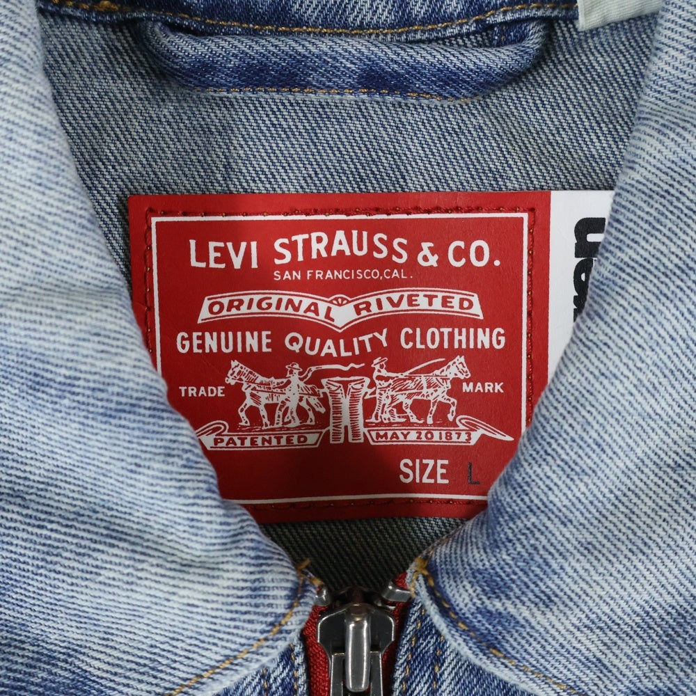 Levi's(リーバイス) ×MCLAREN RACING マクラーレン レーシング パッチデザイン ジップアップ デニムトラッカージャケット インディゴ/レッド A8990-0000
