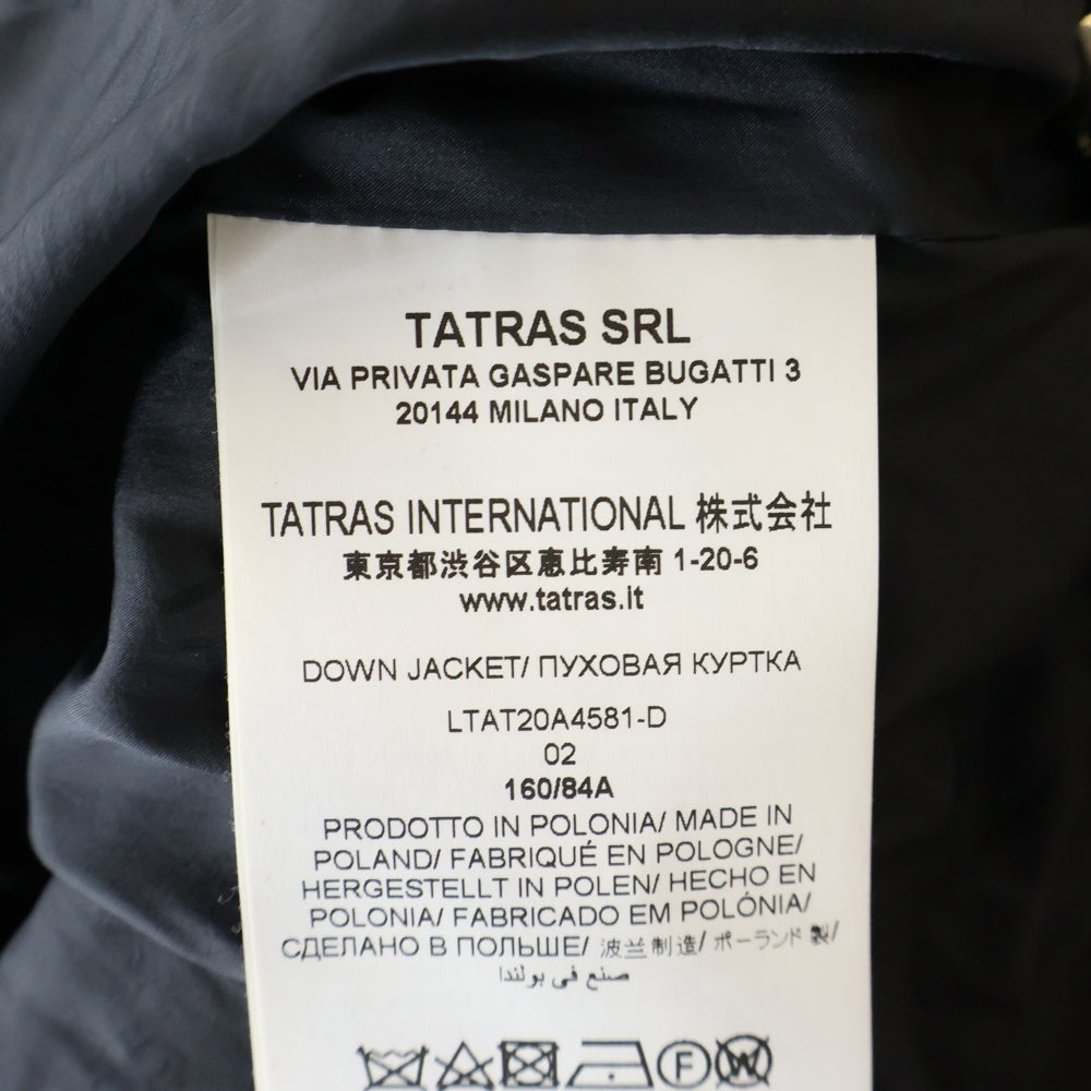 TATRAS(タトラス) 20AW CIMA チマ ファー付き アームエンブロイダリーデザイン フーデッド ジップアップ ダウンジャケット レディース グレー LTAT20A4581-D