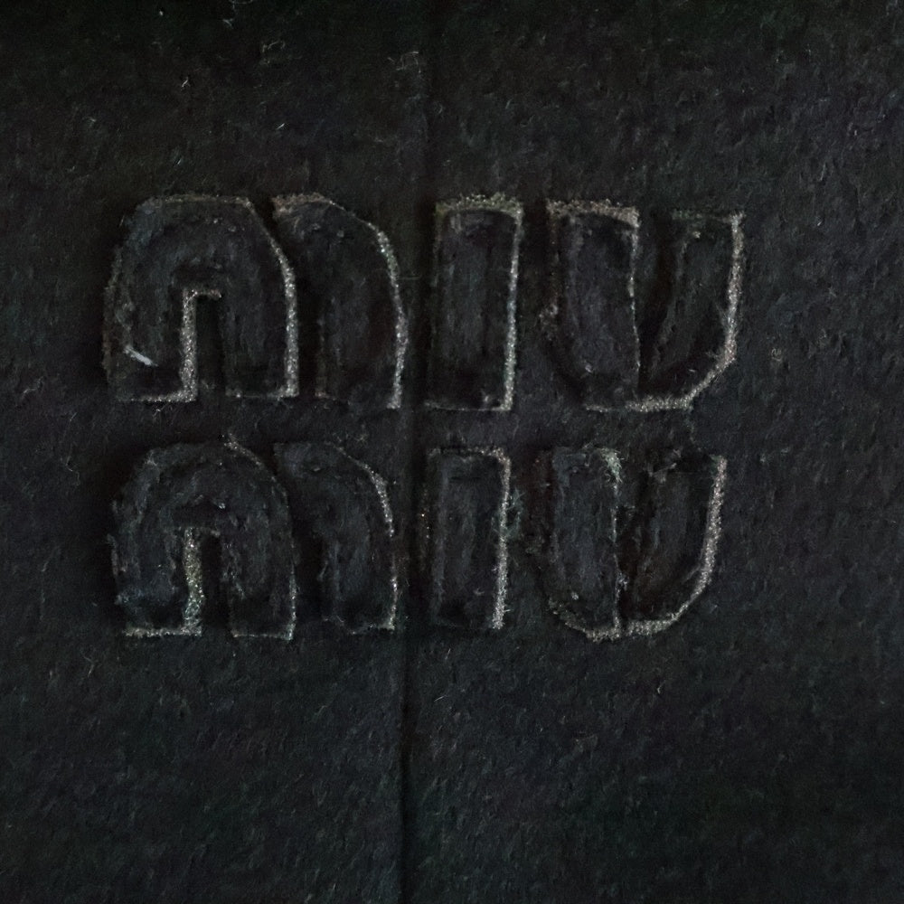 miumiu(ミュウミュウ) BLACK SINGLE BREASTED COAT シングルブレスト ウールコート ジャケット ブラック MS1987